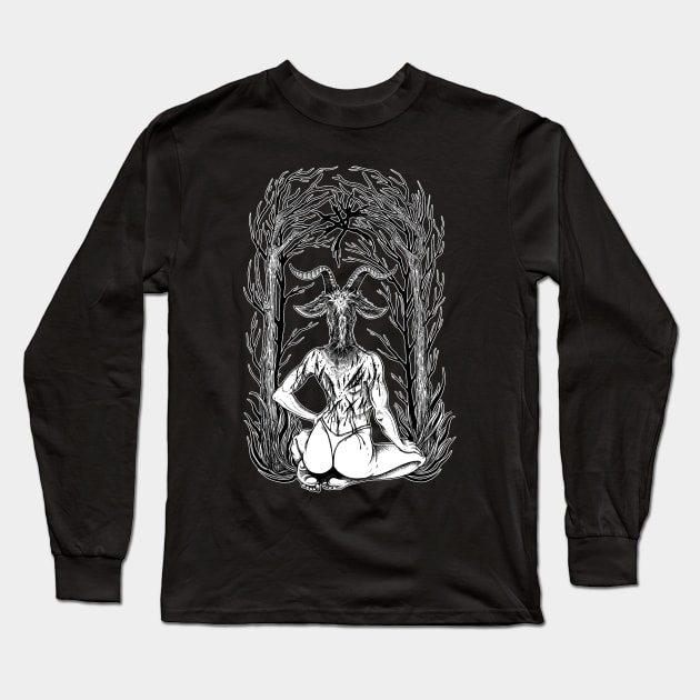 The Witching Hour Pagan Gothic Ritual Long Sleeve T-Shirt by btcillustration